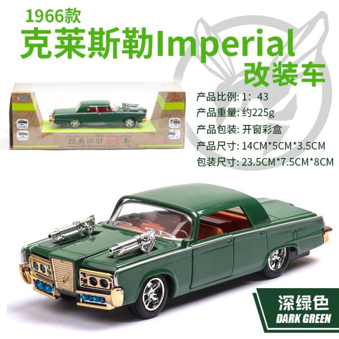 阿米格Amigo│1:43 青蜂俠 1966 克萊斯勒 Chrysler Imperial 改裝車 聲光迴力車合金車預購