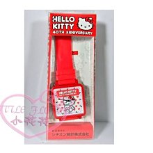 ♥小花花日本精品♥hello kitty凱蒂貓40周年限定手錶-方型紅色款可愛手錶簡約送人自用 99908201