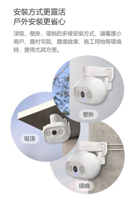 小米 小白 智能戶外全景攝像機 EC5 國際版 環境照明 監視器 攝影機 2K 300萬像素 IP66 防塵 防水