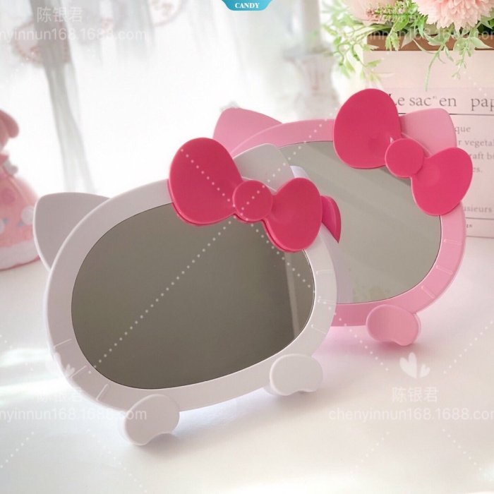 動漫卡通 Sanrio Hello Kitty Kawaii Girl Heart ow 桌面穿衣鏡 2 種顏色可選-KK220704