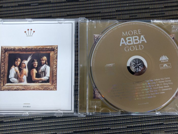 原版CD- ABBA GOLD More ABBA HITS 美國版 1999年POLAR (非 蔡琴 姜育恆)