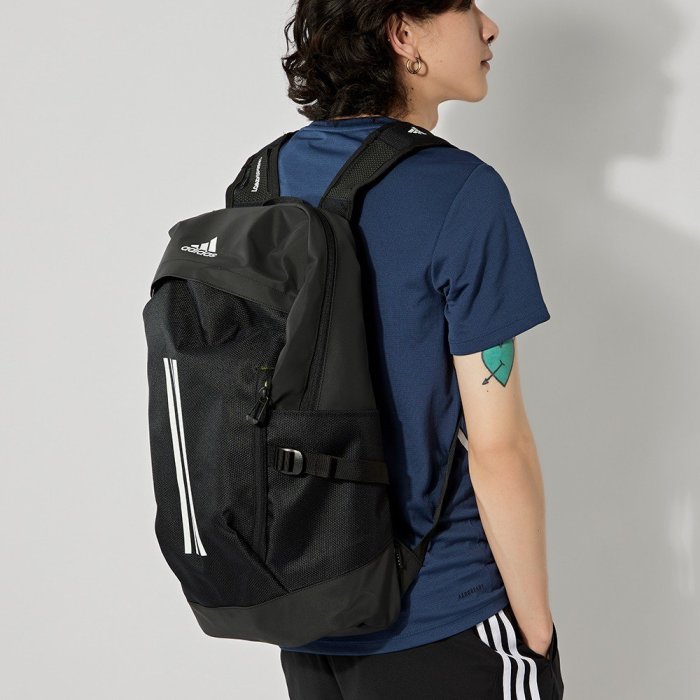 (貳柒商店) ADIDAS EP/SYST BACKPACK 黑色 三線 後背包 書包 多功能 運動 休閒 GL8573