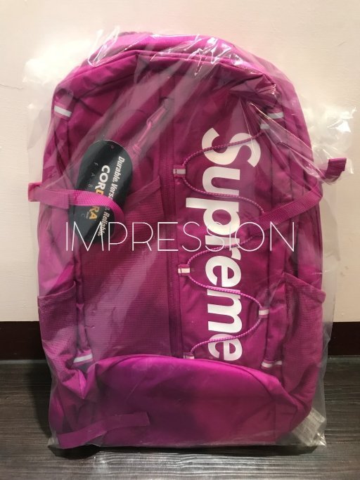 IMPRESSION】2017 S/S Supreme Backpack 後背包42th 桃紅3M反光| Yahoo