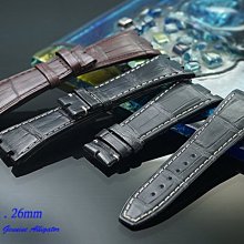 【時間探索】進口純正鱷魚皮- AP Royal Oak 皇家橡樹代用短款錶帶 ( 28mm.26mm )