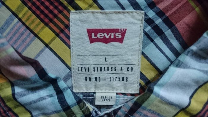 Levi's 短袖 短袖襯衫 格紋襯衫 經典 百搭 男【L】