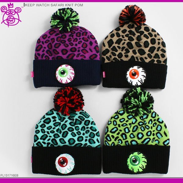 【 半價 】全新正品 Mishka  New Era Safari Keep Watch Knit Pom 豹紋迷彩毛帽