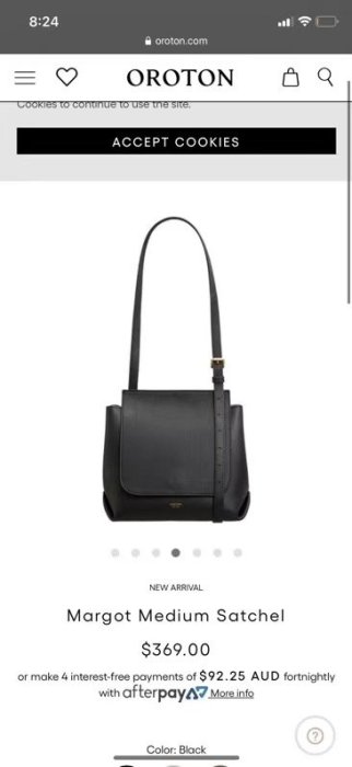 ╭☆包媽子店☆Oroton 澳洲輕奢品牌牛皮中號單肩包Margot Medium Satchel((3色現貨台灣))