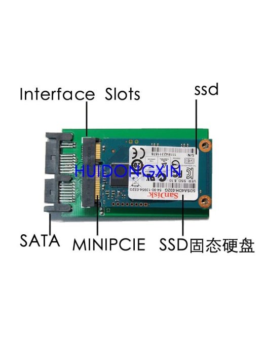 msata mini pci-e ssd 固態硬碟 轉1.8寸 micro sata 接口 轉接卡