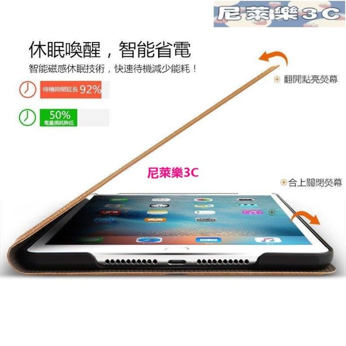 （尼萊樂3C）復古鹿頭2018iPad保護殼2017新iPad保護殼iPad4休眠air皮套mini3防摔殼mini4保