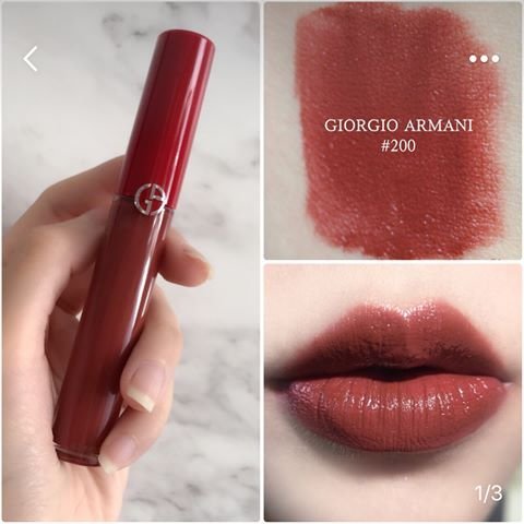 美代小舖 Giorgio Armani 奢華絲絨訂製唇萃 紅管 #200 #405 #501 楓葉色