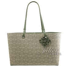 【茱麗葉精品】全新精品 LOEWE 專櫃商品 East West Tote 經典緹花帆布肩背托特包.酪梨綠 現貨