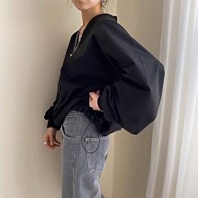ＳｅｙｅＳ  NYLON時尚復古日韓歐美燈籠袖設計感V領上衣