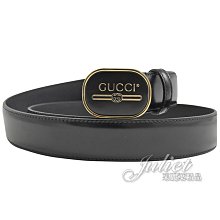 【茱麗葉精品】全新精品 GUCCI 專櫃商品 547754 鐵牌 LOGO牛皮皮帶.黑(多尺寸) 預購無現貨