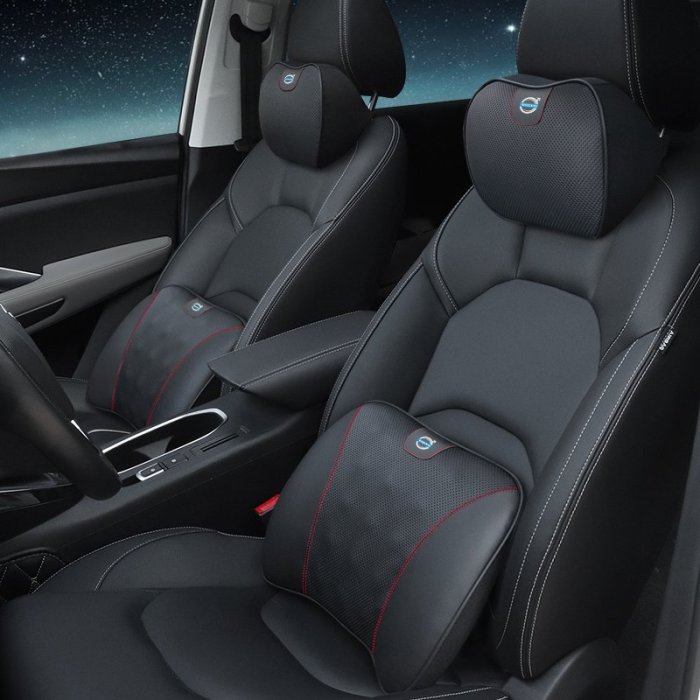 Volvo 富豪60L S90 XC40 XC60 XC90用品改裝 汽車頭枕 腰靠墊 頸枕靠枕 記憶棉-概念汽車