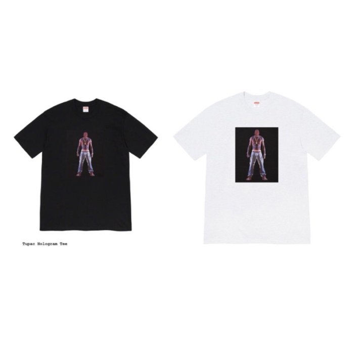 2020SS Supreme TUPAC HOLOGRAM TEE 2PAC 黑白短T | Yahoo奇摩拍賣