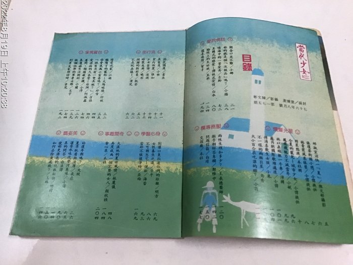 影視書籍，民國76年，當代少女  第175期  封面 葉璦菱，內有報導 林青霞