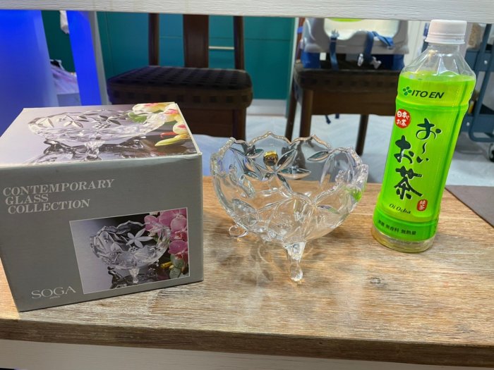 全新 SOGO 贈品  Mikasa Garden Terrace 玻璃水管盤 冰碗 碗 藝術造型