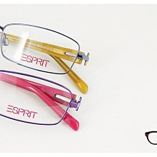 【My Eyes 瞳言瞳語】Esprit 靛藍/粉紫金屬複合方框 專業造型 小臉/上班族/高度近視超適合 (9309)