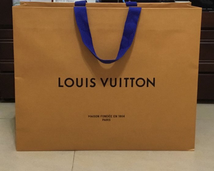 現貨實拍💖《絕對正品》LOUIS VUITTON LV 全新橘色購物包裝紙袋提袋