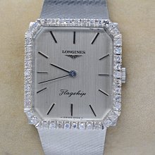 《寶萊精品》Longines 浪琴銀灰白寶石男子錶