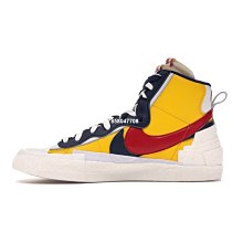 Nike Blazer Mid / Sacai 黃紅 紅藍勾 休閑滑板鞋 BV0072-700