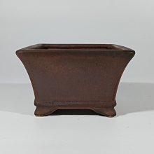 [銀九藝] 中國宜興 鐵鏽釉 方形 小花器 小花盆 一元起標