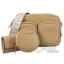 【茱麗葉精品】全新精品 MICHAEL KORS 專櫃商品 JET SET ITEM 三合一皮革拉鍊斜背包.駝 現貨