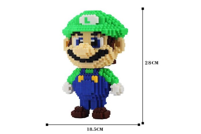 任天堂 Super Mario 馬力歐 28cm 超級瑪莉歐  鑽石積木 微型積木 類樂高積木 拼裝積木 益智遊戲