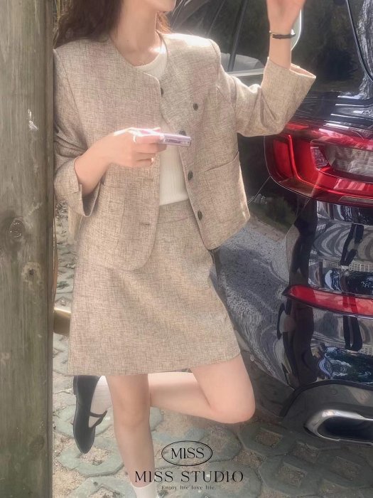 『高單價商品』正韓MISS STUDIO家香香西服小短裙套裝
