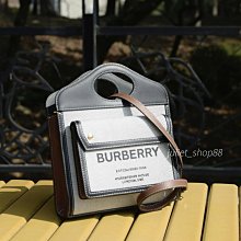 【茱麗葉精品】全新商品 BURBERRY 專櫃商品 8039363 Mini Pocket 印花帆布兩用包.黑/咖 現貨