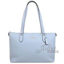 【茱麗葉精品】全新精品 COACH 專櫃商品 CH285 經典馬車LOGO皮革肩背托特包.灰藍 現貨