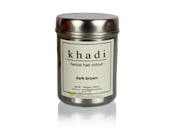 ♡印地摩沙╭♡ 印度 Khadi 草本深褐色指甲花粉 Herbal Dark Brown Henna 150g