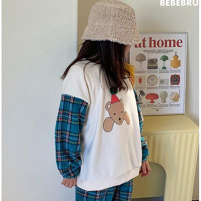 S~XL ♥上衣(BLUE) BEBE BRUNI-2 23冬季 BEB231120-023『韓爸有衣正韓國童裝』~預購