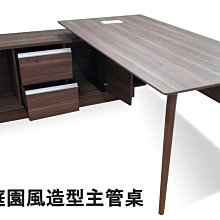 【簡素材OA辦公家具】新品庭園風全木系列主管桌