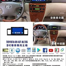 新店【阿勇的店】01~07年 9代 9.5代 ALTIS 安卓機 altis Android 9吋螢幕/8核/4G/64