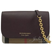 【茱麗葉精品】全新精品 BURBERRY 專櫃商品 8038626 HAMPSHIRE經典棉麻WOC斜背包.酒紅 預購