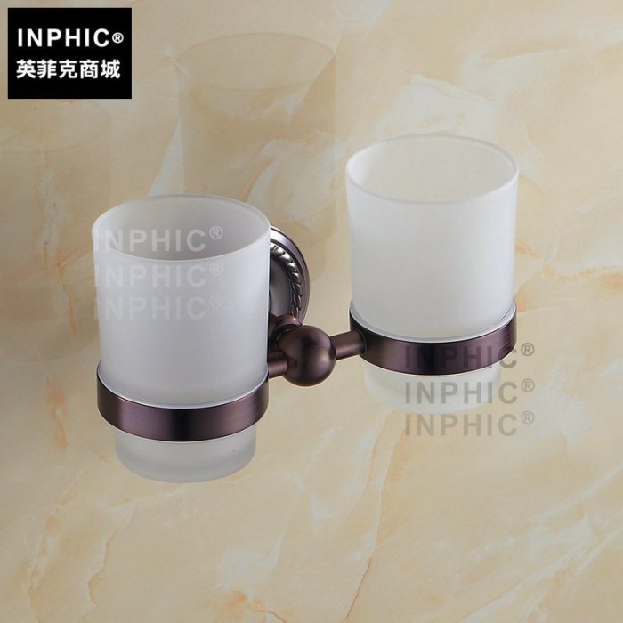 INPHIC-歐式牙刷架套裝 全銅仿古漱口杯架 仿古玫瑰紫浴室壁掛擺飾陶瓷杯_S1360C