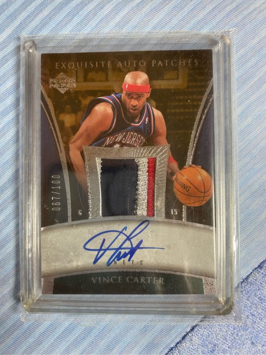 Vince carter exquisite patch簽