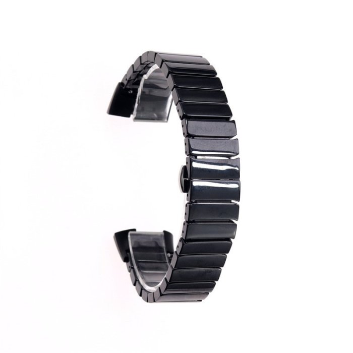 熱銷 適用fitbit charge 3智能手環手錶帶陶瓷一株錶帶錶鏈替換腕帶#腕錶手錶帶 可開發票