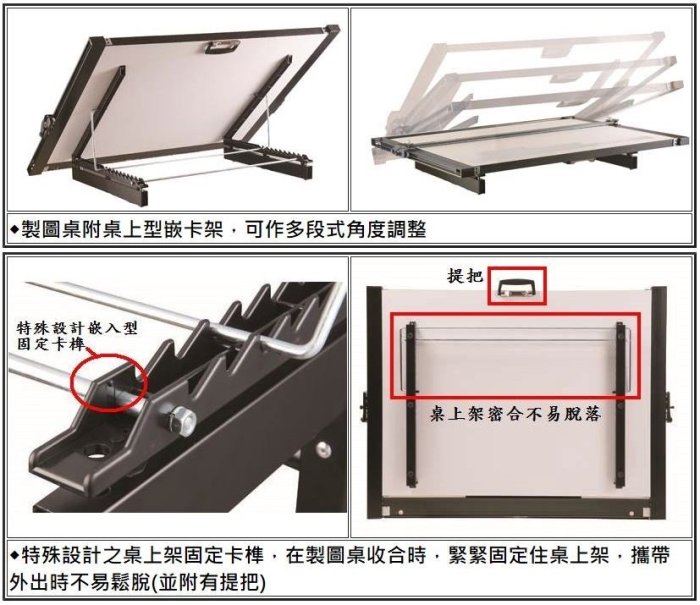 固迪GOODLY KE5-A1L 桌上型重錘平行儀製圖桌 (69 x 90公分 A1加大型) -建築師等證照考試專用-