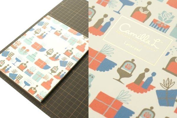 《散步生活雜貨-文具散步》日本製 北歐風 瑞典設計 Camilla L. 信紙組套(2款共30張) 37587