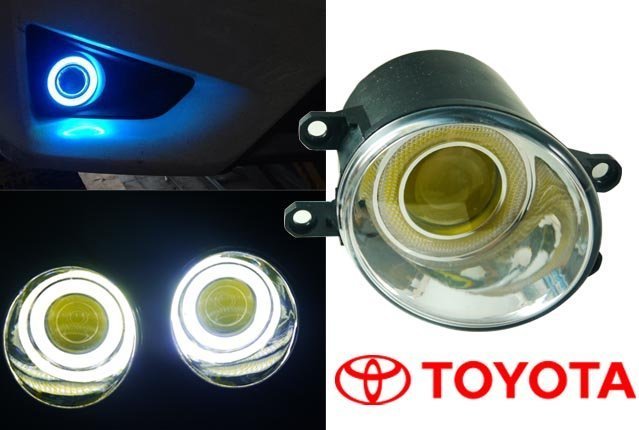 TOYOTA豐田專用 COB LED光圈魚眼霧燈 WISH ALTIS RAV4 YARIS PREVIA 天使之眼霧燈