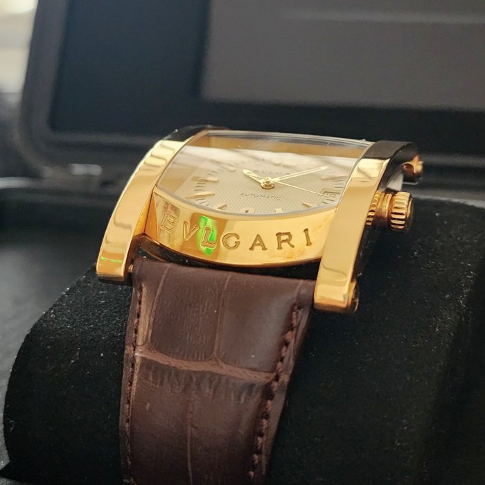 【個人藏錶】 BVLGRI 寶格麗 AA48G 18K金 最大型 自動上鍊 全套 38×48mm 台南二手錶