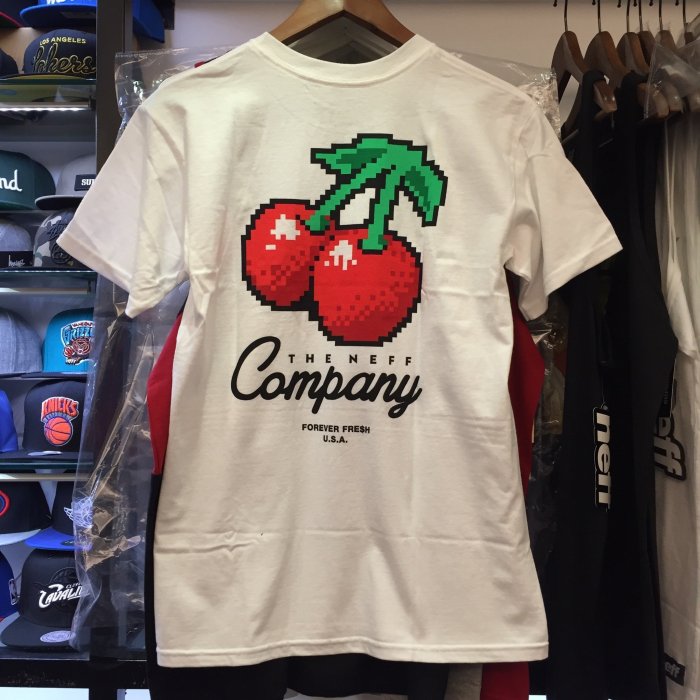 BEETLE NEFF FRESH PICKINGS TEE 新鮮 櫻桃 CHERRY 水果 像素 白 短T TEE L