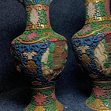 漆器山水花瓶尺寸高37厘米肚徑18厘米60【功德坊】 古玩 收藏 古董
