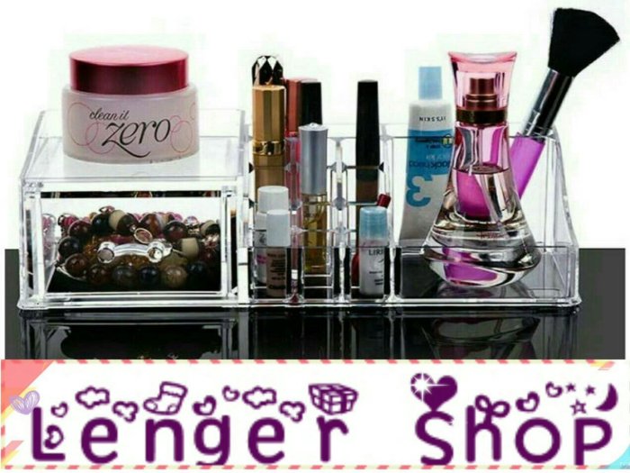 【☆┌Lenger Shop┘☆】水晶壓克力收納盒 單格抽屜  美睫 美甲 化妝品收納