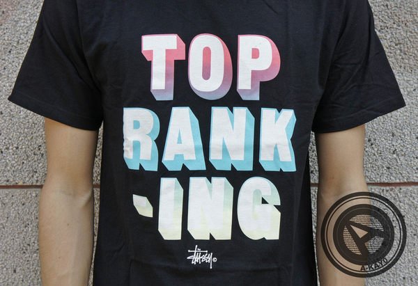 【促銷商品】STUSSY 2014 春夏 TOP RANKING TEE 黑【1903262BK】