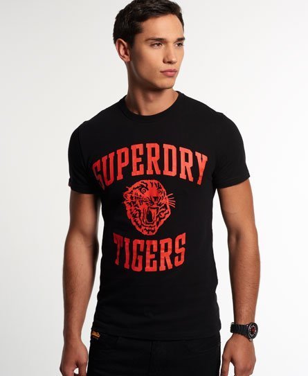 極度乾燥 Superdry Tigers Gym T-Shirt 短袖 上衣 老虎頭 圖騰 復古 黑/紅 A&F 現貨