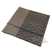 【茱麗葉精品】全新精品 GUCCI 專櫃商品 387563 經典雙G緹花羊毛絲綢披肩圍巾.灰褐/黑 預購無現貨