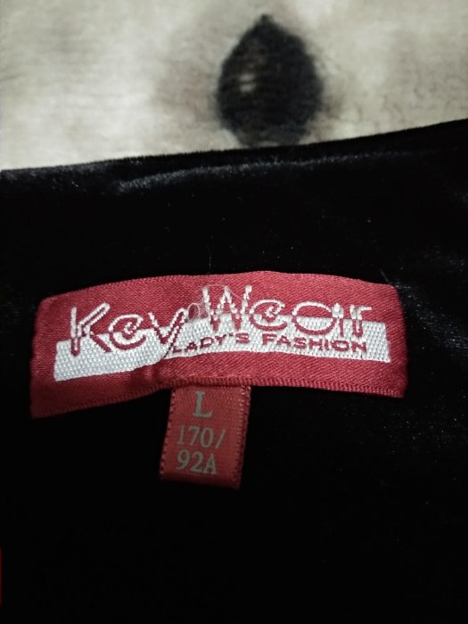 KeyWear 奇威名品 七分袖 洋裝 過膝 羊毛 L 680